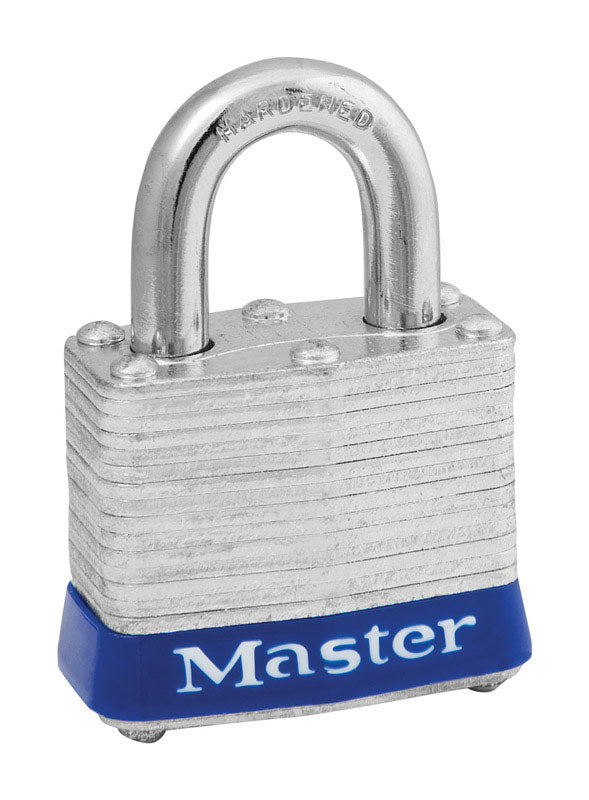 MASTER LOCK - Master Lock 1-5/16 in. H X 3/4 in. W X 1-9/16 in. L Steel Pin Tumbler Padlock Keyed Alike