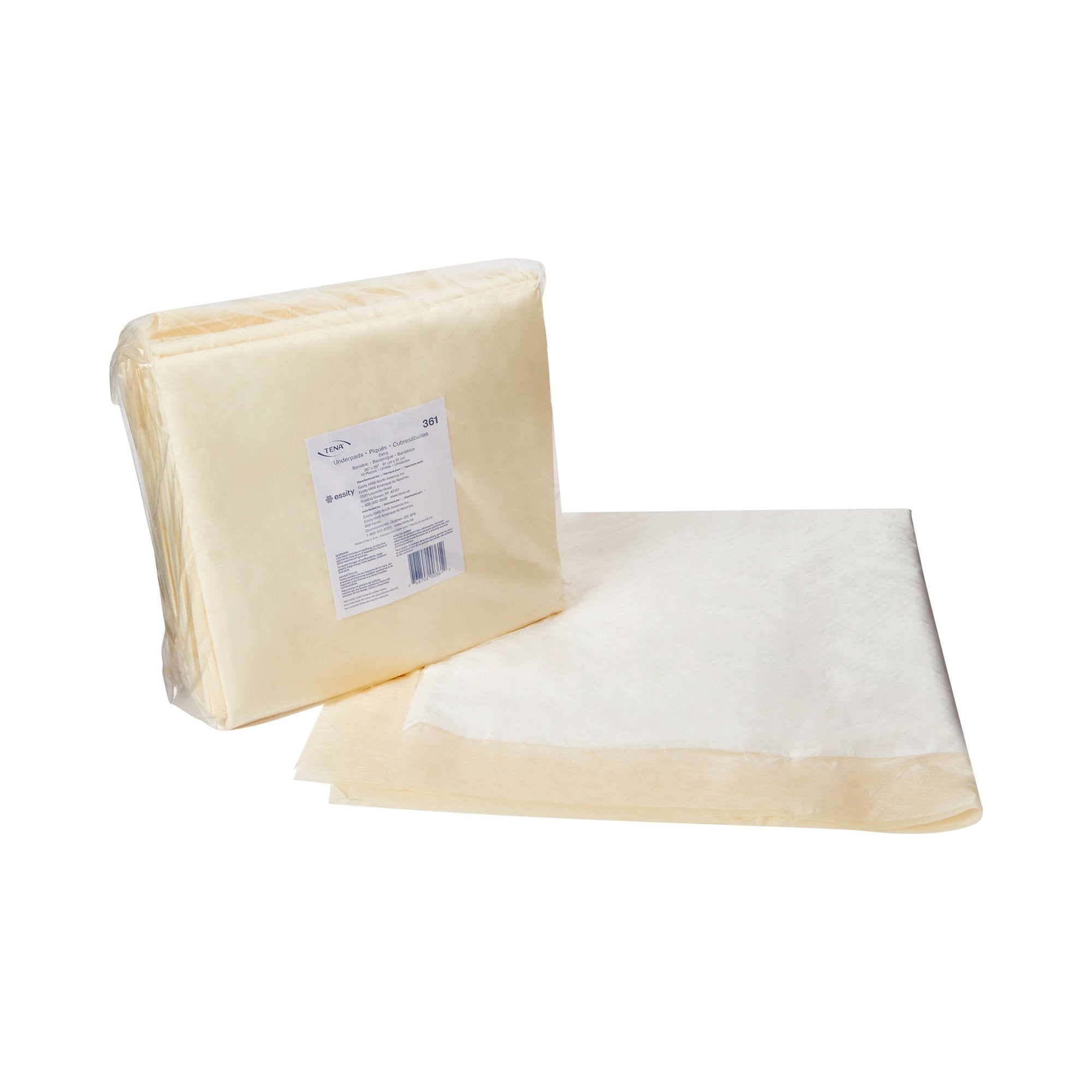 Essity HMS North America Inc - Disposable Underpad TENA® Extra Bariatric 36 X 36 Inch Polymer Light Absorbency [10/BG]