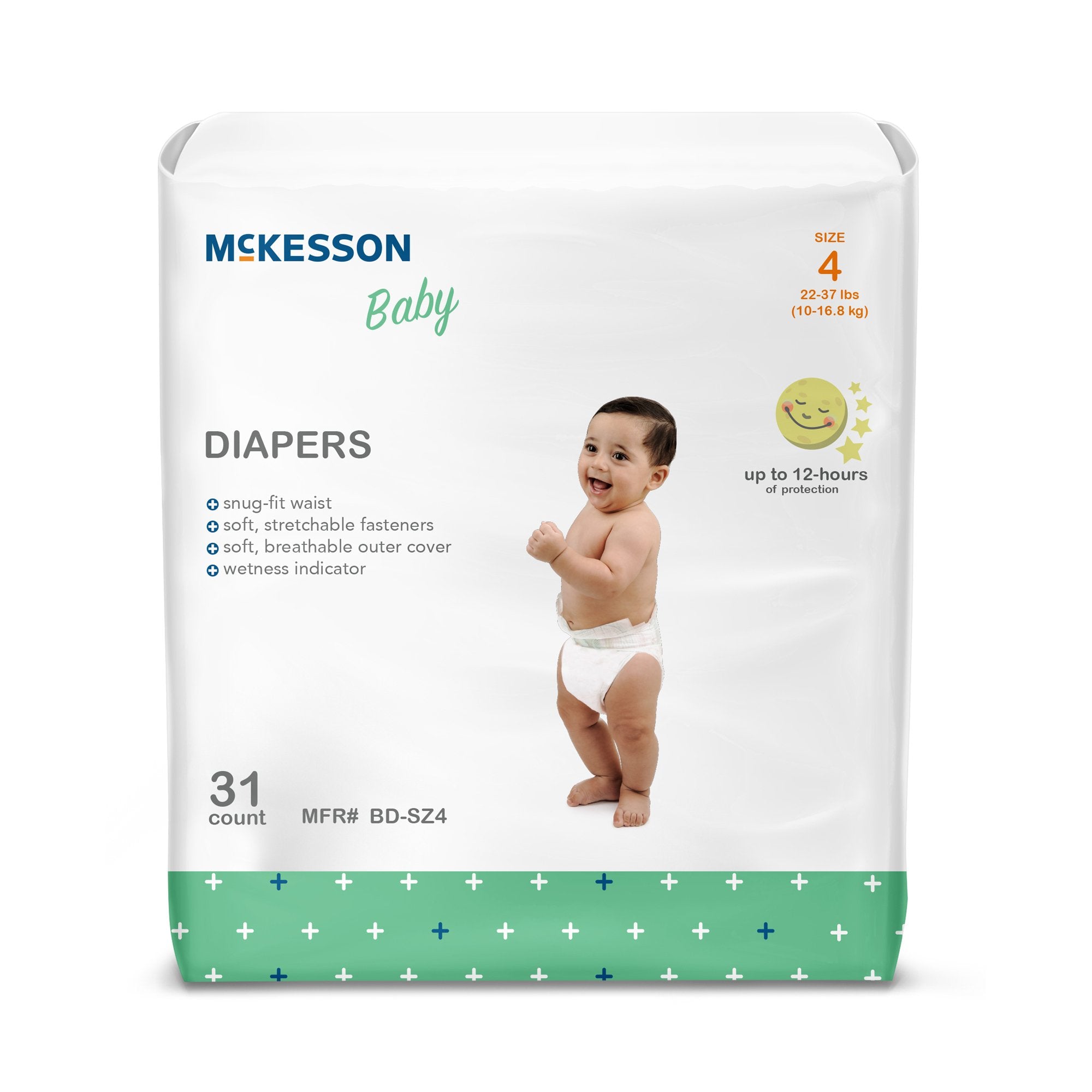 McKesson Brand - Unisex Baby Diaper McKesson Size 4 Disposable Heavy Absorbency [1/BG]