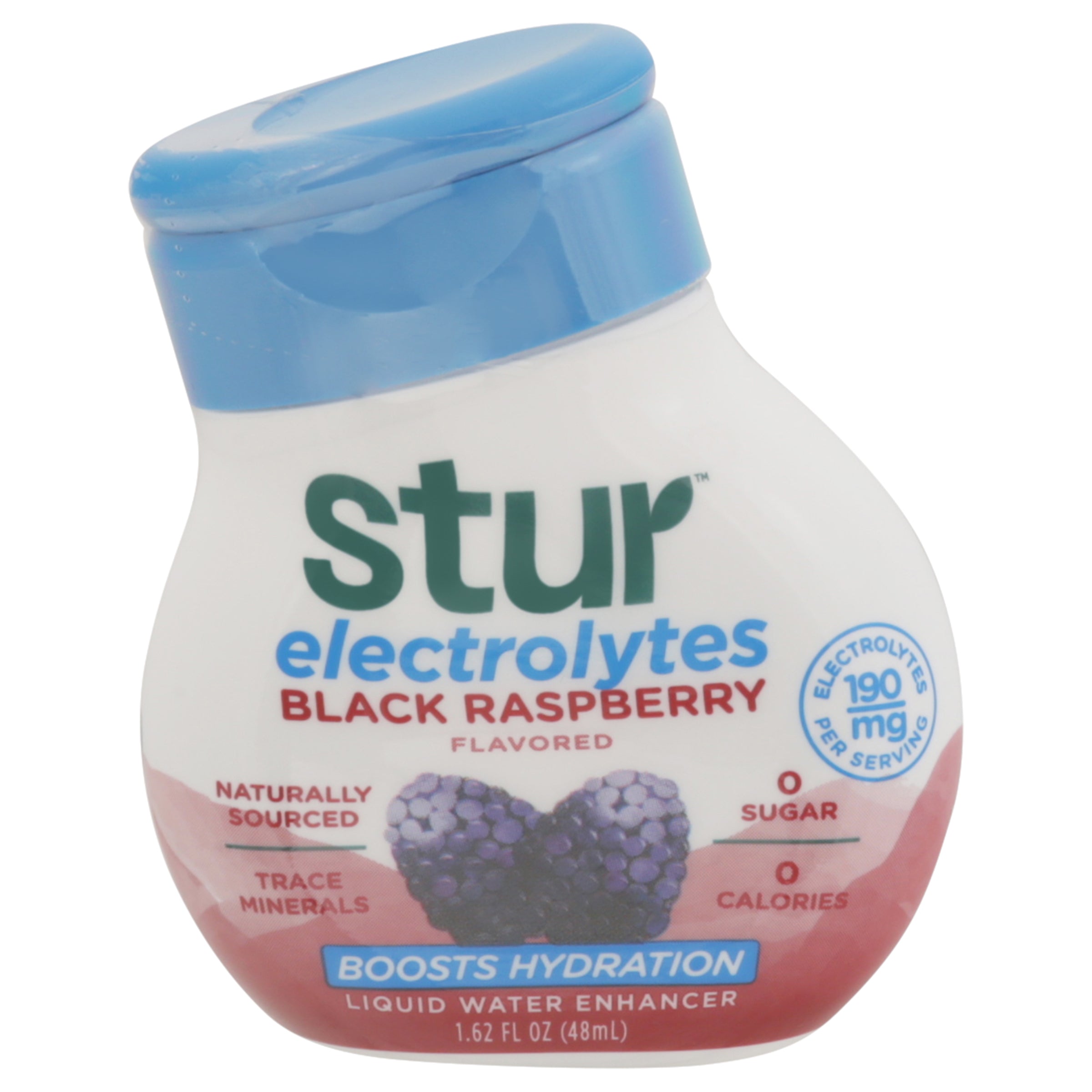 Stur Electrolytes Black Raspberry Flavored Liquid Water Enhancer 1.62 fl oz - Case of 6
