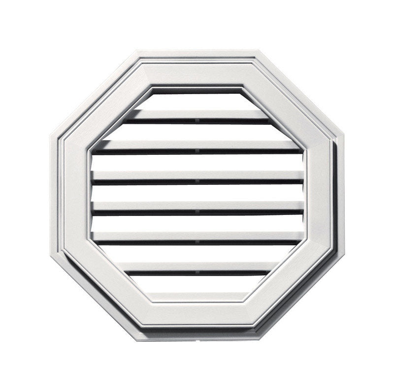 BUILDERS EDGE - Builders Edge 16 in. W X 16 in. L Wood Grain White Plastic Wall Vent