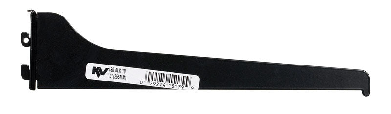 KNAPE & VOGT - Knape & Vogt Black Steel Regular Duty Bracket 16 Ga. 10 in. L 160 lb - Case of 10
