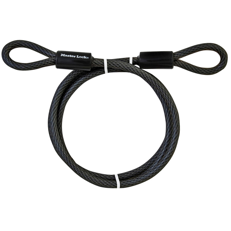 MASTER LOCK - Master Lock 3/8 in. D X 72 in. L Vinyl Coated Steel Flexible Braided Steel Cable