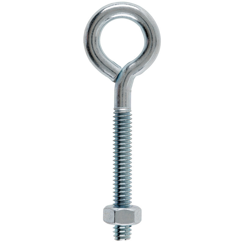 HAMPTON - Hampton 1/4 in. X 3 in. L Zinc-Plated Steel Eyebolt Nut Included - Case of 10
