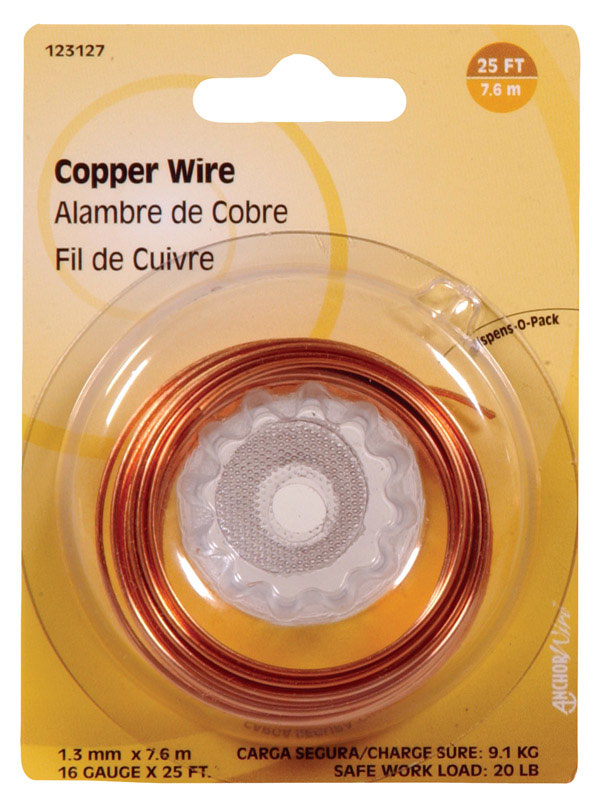 HILLMAN - Hillman 25 ft. L Copper 16 Ga. Wire - Case of 10