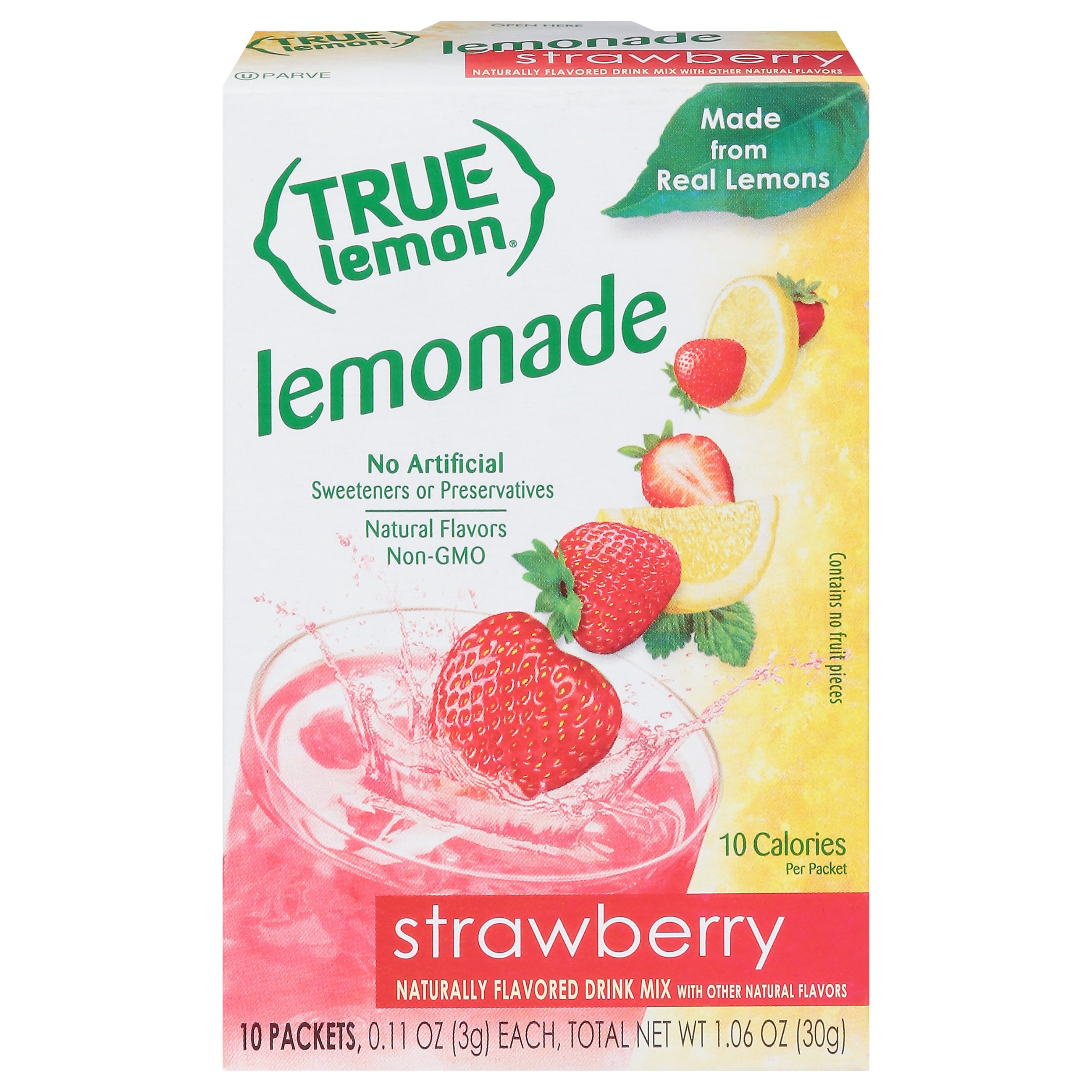 True Lemon Lemonade Strawberry Drink Mix Packet 10 ea - Case of 12