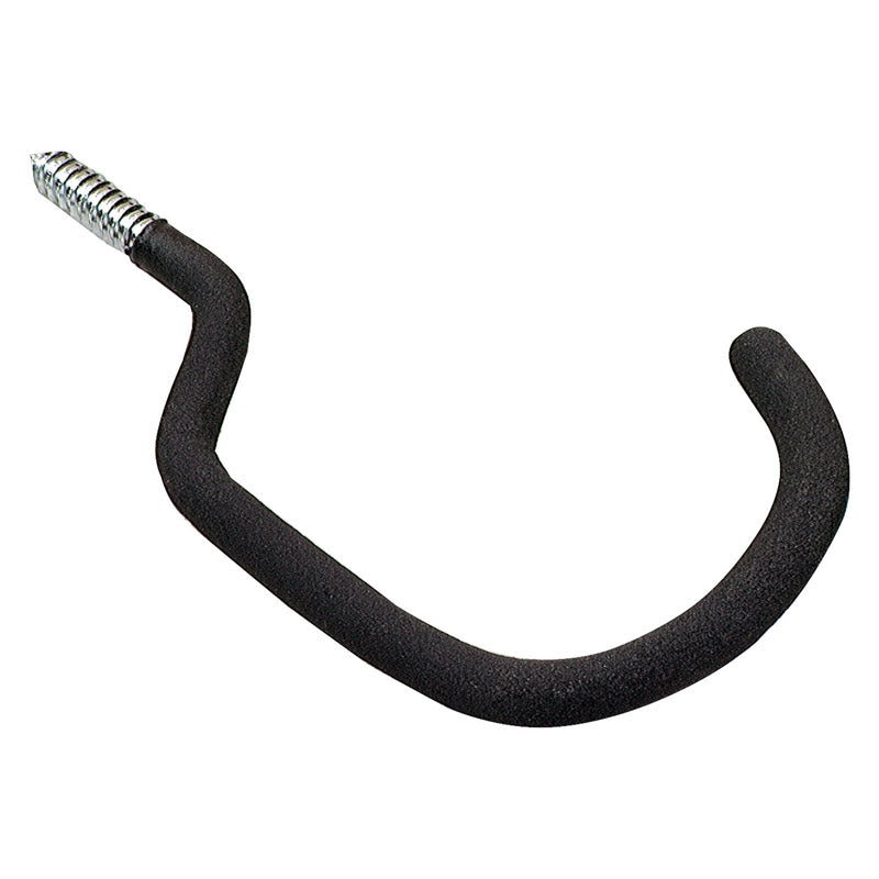 CRAWFORD - Crawford 8.5 in. L Vinyl Coated Black Steel Medium Super Bicycle Hook 75 lb. cap. 1 pk