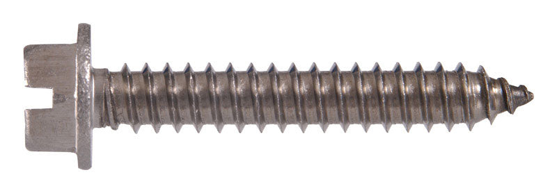 HILLMAN - Hillman No. 12 X 1-1/2 in. L Slotted Hex Washer Head Sheet Metal Screws 100 pk