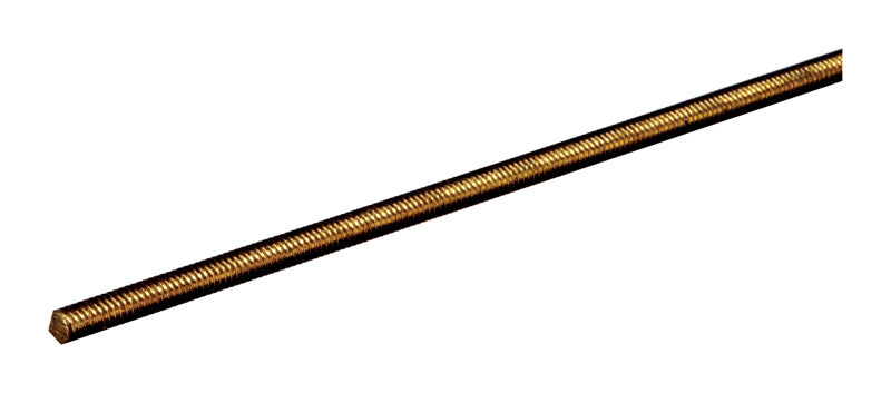 STEELWORKS - SteelWorks 1/4 in. D X 12 in. L Threaded Brass Rod 1 pk - Case of 5