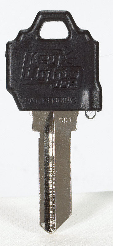 GIANT CONCEPTS LLC - Giant Concepts LLC Keylights House Key Blank w/Flashlight Single For Fits Schlage SC1/Baldwin 1510 l - Case of 10 [SC1BLA]