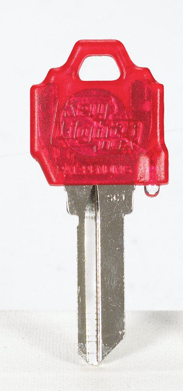 GIANT CONCEPTS LLC - Giant Concepts LLC Keylights House Key Blank w/Flashlight Single For Fits Schlage SC1/Baldwin 1510 l - Case of 10 [SC1RED]