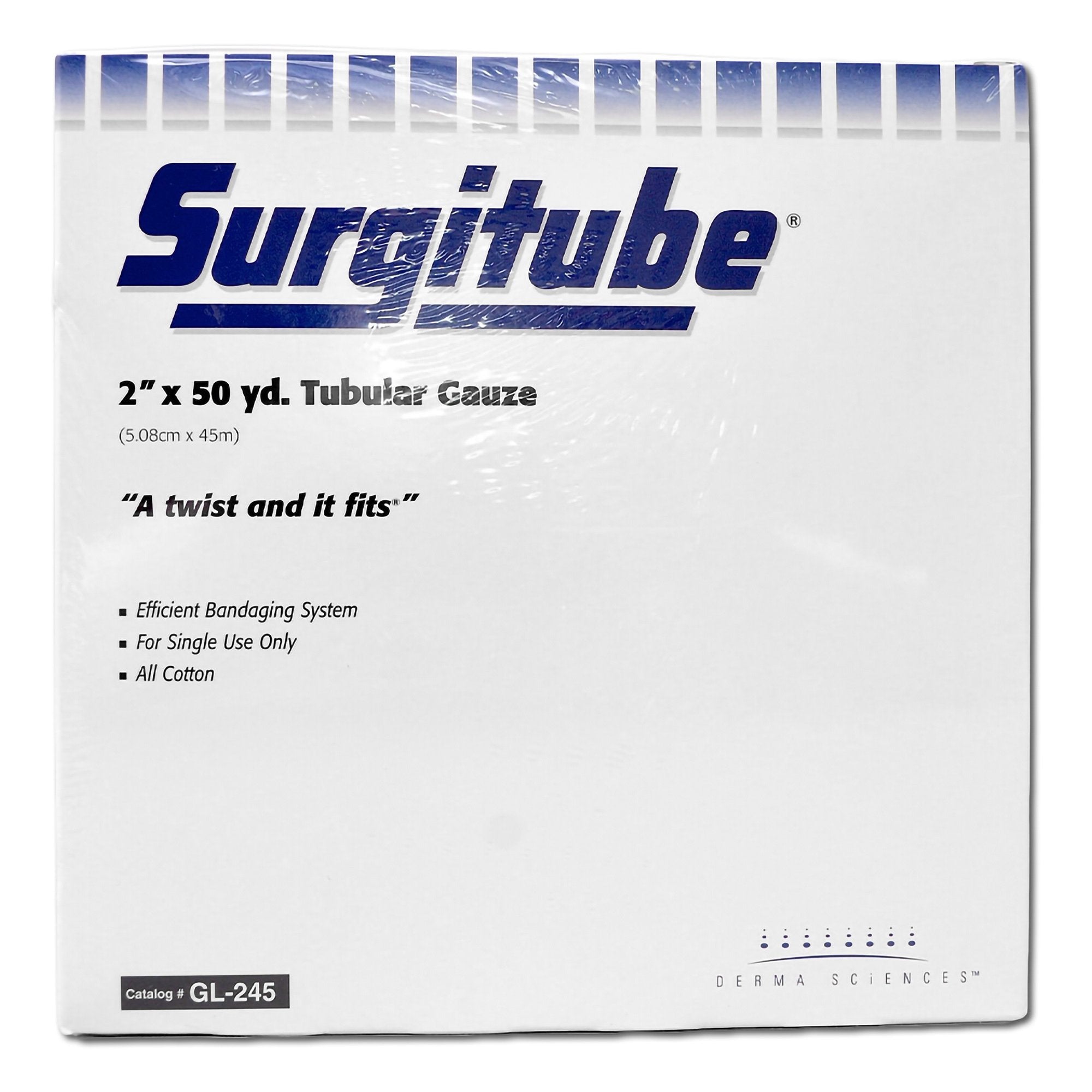 Gentell - Tubular Retainer Dressing Surgitube® Cotton 2 Inch X 50 Yard Size 5P White Head / Shoulder / Breast / Leg NonSterile [1/EA]