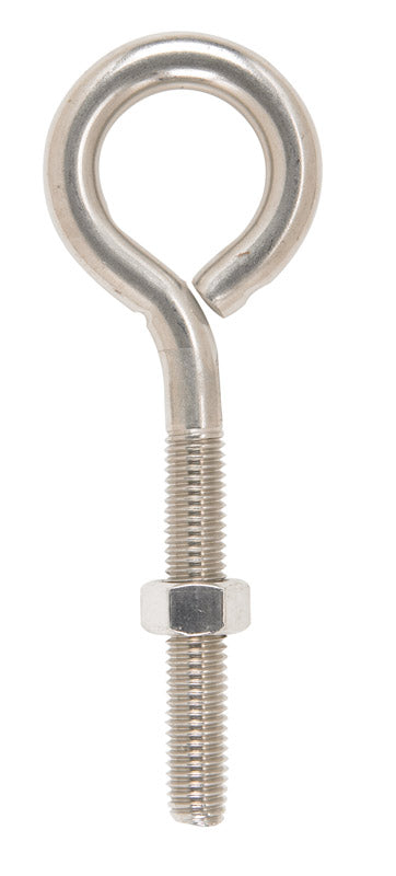 HAMPTON - Hampton 1/2 in. X 6 in. L Stainless Stainless Steel Eyebolt Nut Included - Case of 5