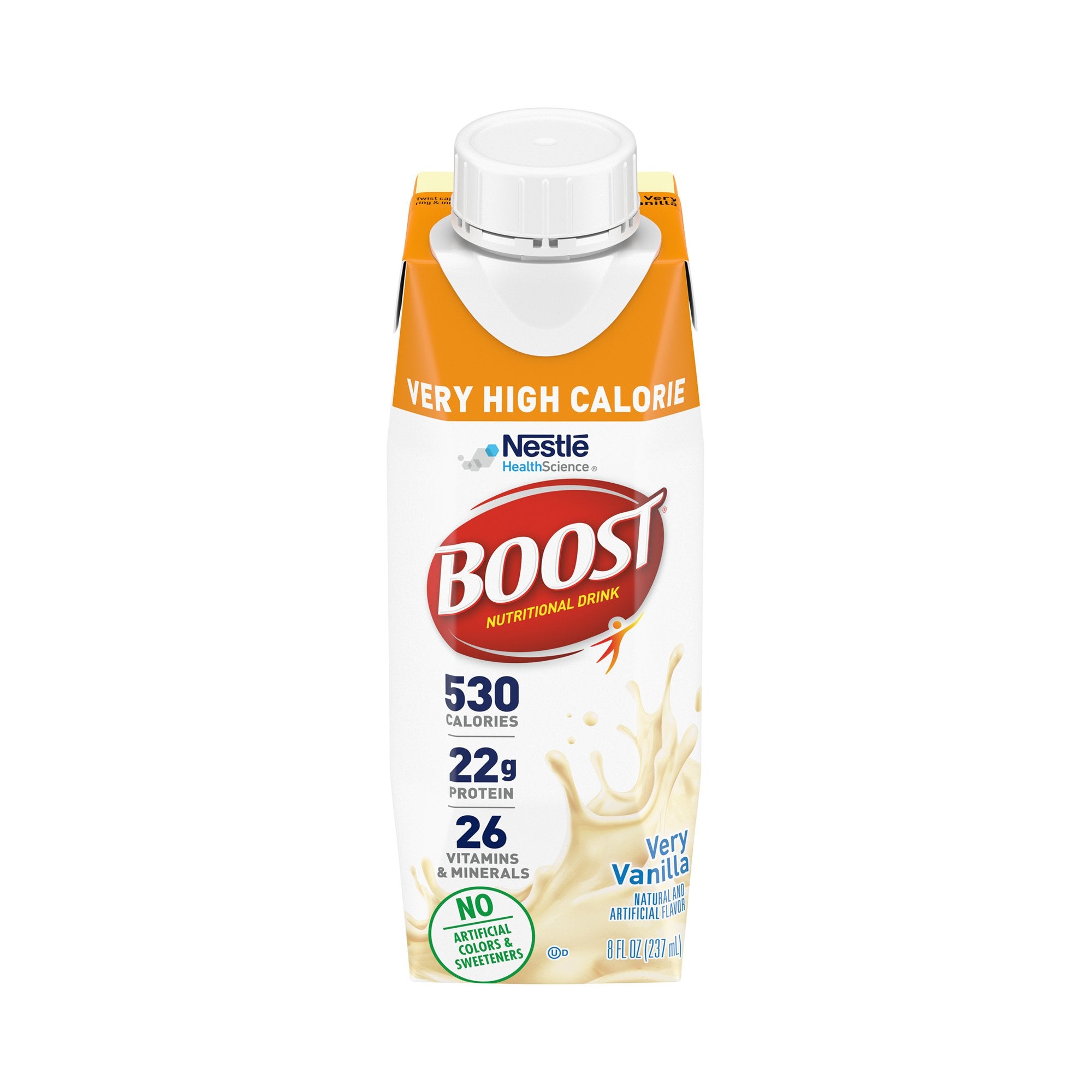 Nestle Healthcare Nutrition - Oral Supplement Boost® Very High Calorie Very Vanilla Flavor Liquid 8 oz. Reclosable Carton [1/EA]