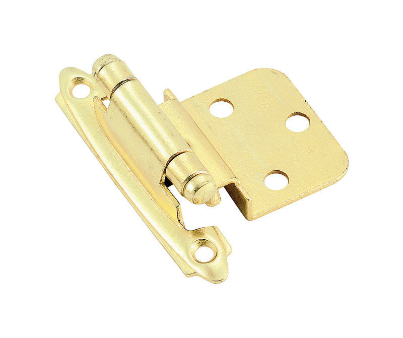 AMEROCK - Amerock 2 in. W X 2-3/4 in. L Polished Brass Steel Self-Closing Hinge 2 pk
