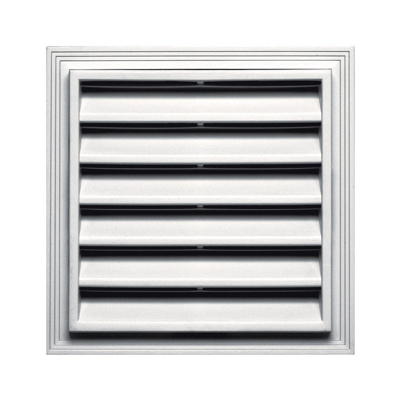 BUILDERS EDGE - Builders Edge 12 in. W X 12 in. L Wood Grain White Plastic Wall Vent