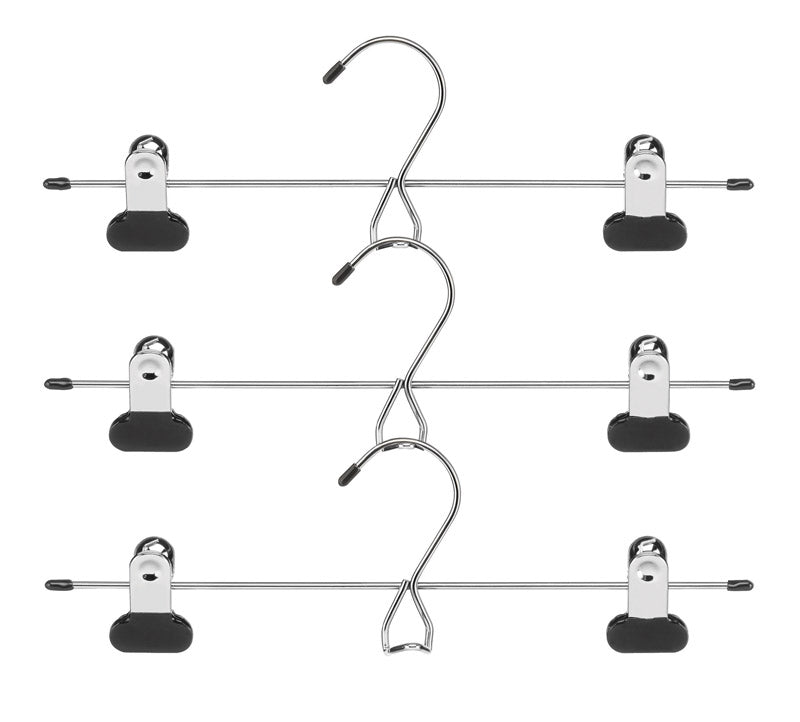 WHITMOR - Whitmor 2 in. H X 13 in. W X 4 in. L Steel Black Skirt/Slack Hanger 3 pk