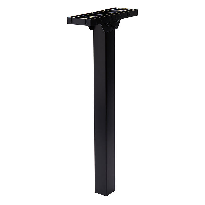 SOLAR GROUP - Gibraltar Mailboxes Patriot 46.9 in. Powder Coated Black Polymer Mailbox Post