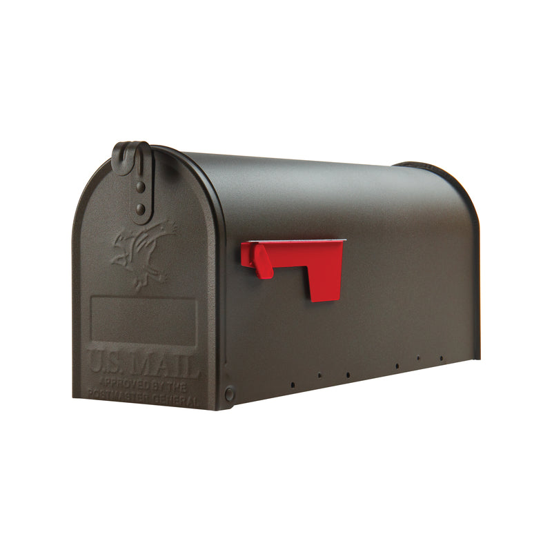 SOLAR GROUP - Gibraltar Mailboxes Elite Classic Galvanized Steel Post Mount Venetian Bronze Mailbox