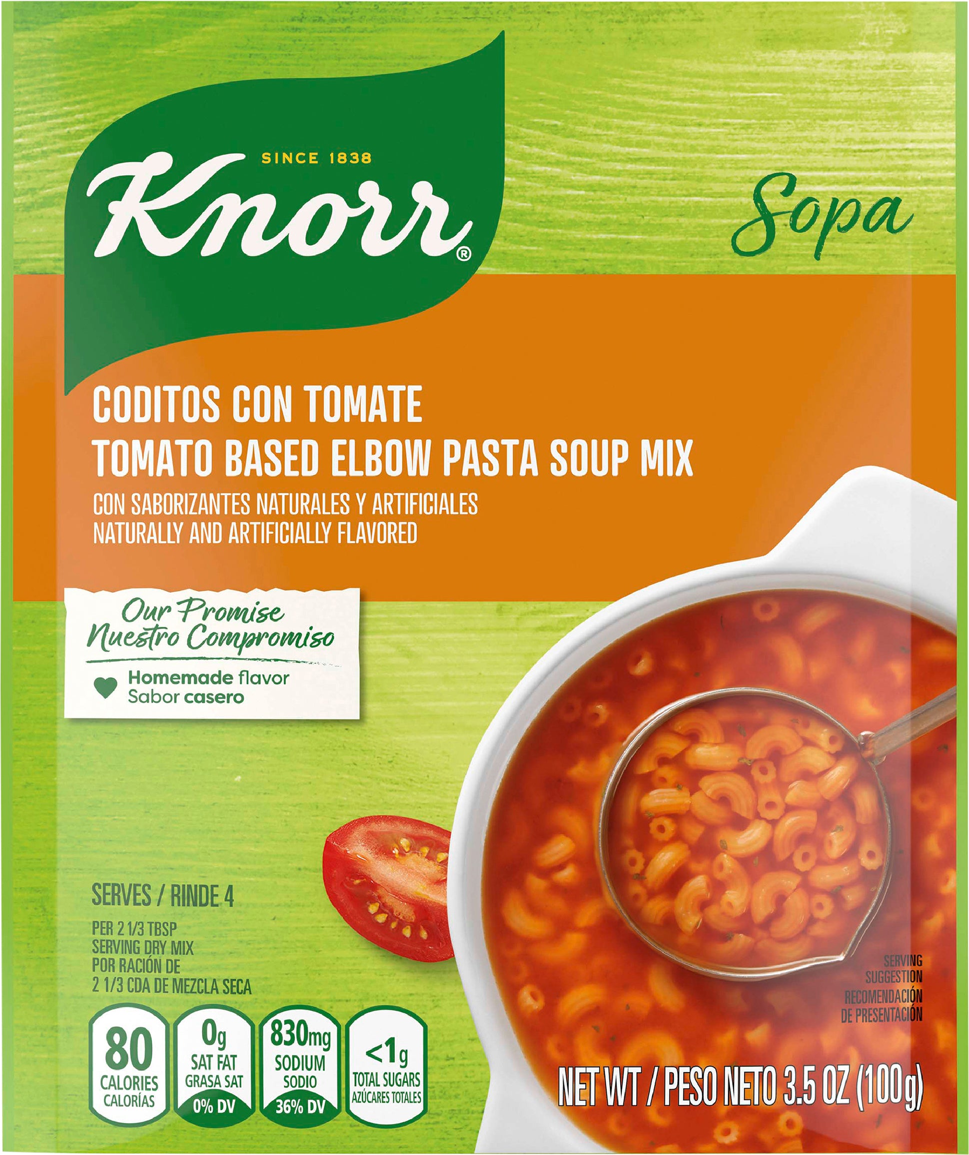 Knorr Tomato Based Elbow Pasta Soup Mix 3.5 oz - Case of 12