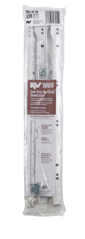 KNAPE & VOGT - Knape & Vogt 18 in. L Steel Soft Close Drawer Slide 2 pk