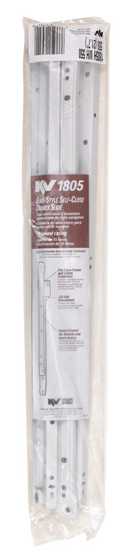 KNAPE & VOGT - Knape & Vogt 22 in. L Steel Self Close Drawer Slide 2 pk