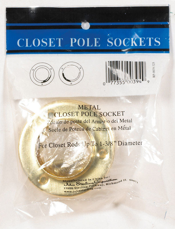 JOHN STERLING - John Sterling Pro 1-3/8 in. L X 1-3/8 in. D Brass Steel Rod Socket - Case of 25 [RP-0039-325]