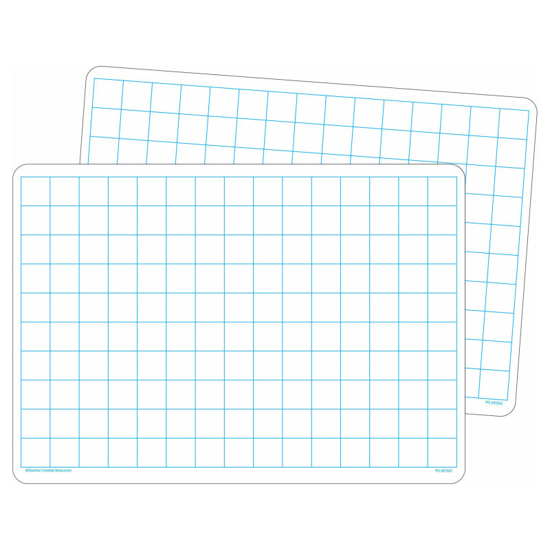 TEACHER CREATED RESOURCES - Double-Sided Math Grid Dry Erase Boards, Pack of 10