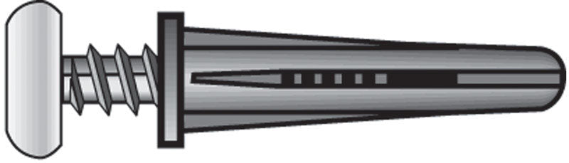 HILLMAN - Hillman .190 in. D X 1 in. L Plastic Flat Head Conical Anchor 4 pk - Case of 10 [5070]
