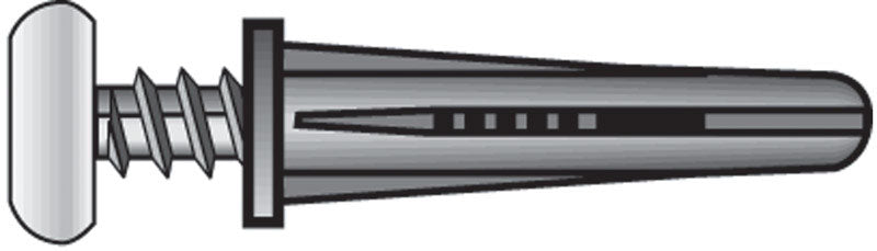 HILLMAN - Hillman .190 in. D X 1 in. L Plastic Flat Head Conical Anchor 4 pk - Case of 10 [5068]