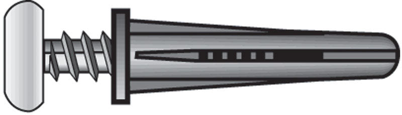 HILLMAN - Hillman .138 in. D X 3/4 in. L Plastic Pan Head Conical Anchor 75 pk - Case of 5