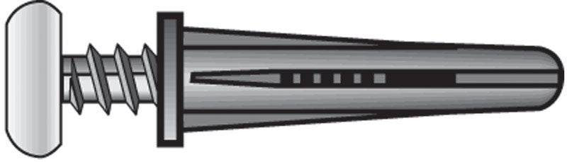 HILLMAN - Hillman .164 in. D X 7/8 in. L Plastic Pan Head Conical Anchor 50 pk - Case of 5