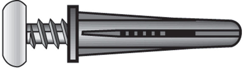 HILLMAN - Hillman .19 in. D X 1 in. L Plastic Pan Head Conical Anchor 25 pk - Case of 5