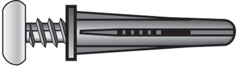 HILLMAN - Hillman .138 in. D X 3/4 in. L Plastic Pan Head Conical Anchor 6 pk - Case of 10