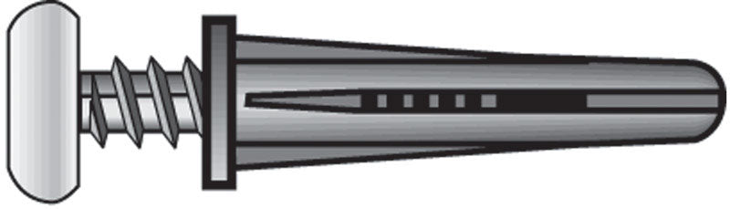 HILLMAN - Hillman .25 in. D X 1-3/8 in. L Plastic Pan Head Conical Anchor 2 pk - Case of 10