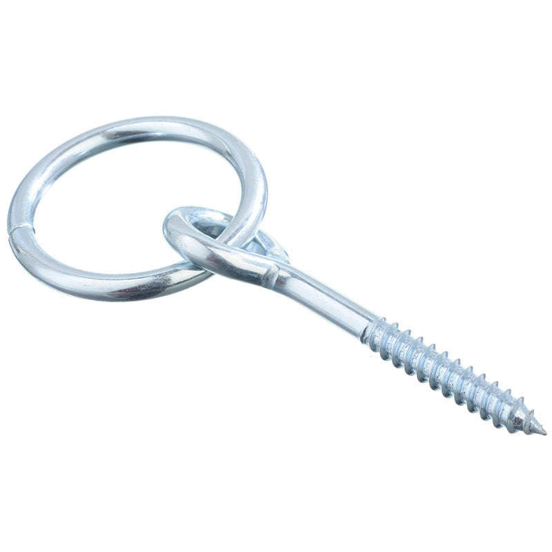 HAMPTON - Hampton Large Zinc-Plated Silver Steel 3-5/8 in. L Rings w/Screw Eyes 350 lb 1 pk - Case of 5