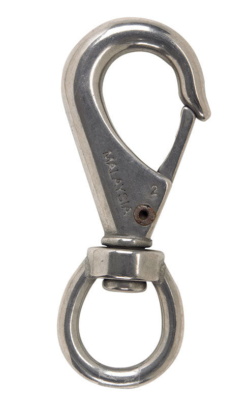 CAMPBELL - Campbell 7/16 in. D X 3-11/16 in. L Polished Stainless Steel Quick Snap 220 lb - Case of 10