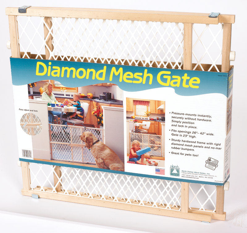 NORTH STATES - North States Brown 23 in. H X 26-42 in. W Wood Wire Mesh Gate