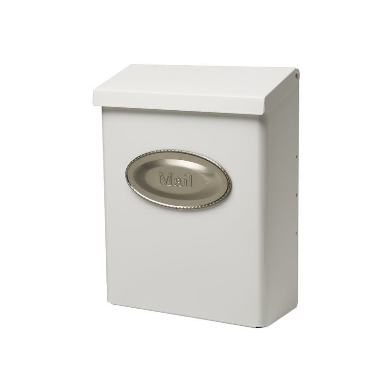 SOLAR GROUP - Gibraltar Mailboxes Designer Contemporary Galvanized Steel Wall Mount White Mailbox
