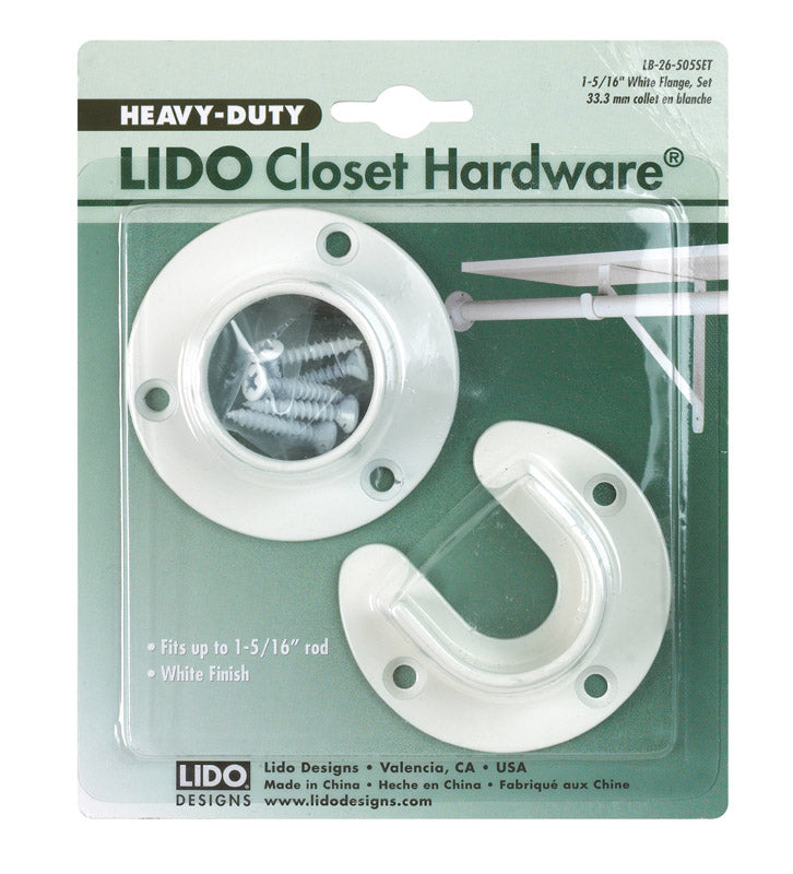 LIDO - Lido 1-5/16 in. D Powder Coated Steel Closet Flange Set