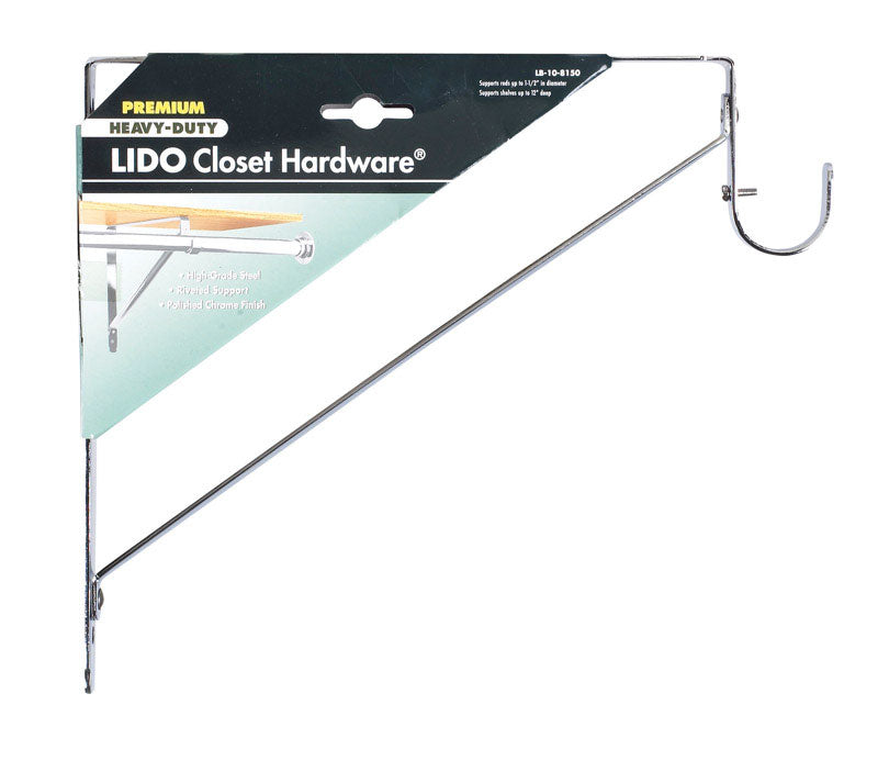 LIDO - Lido 10-1/2 in. H X 1 in. W X 11 in. L Chrome Shelf Divider