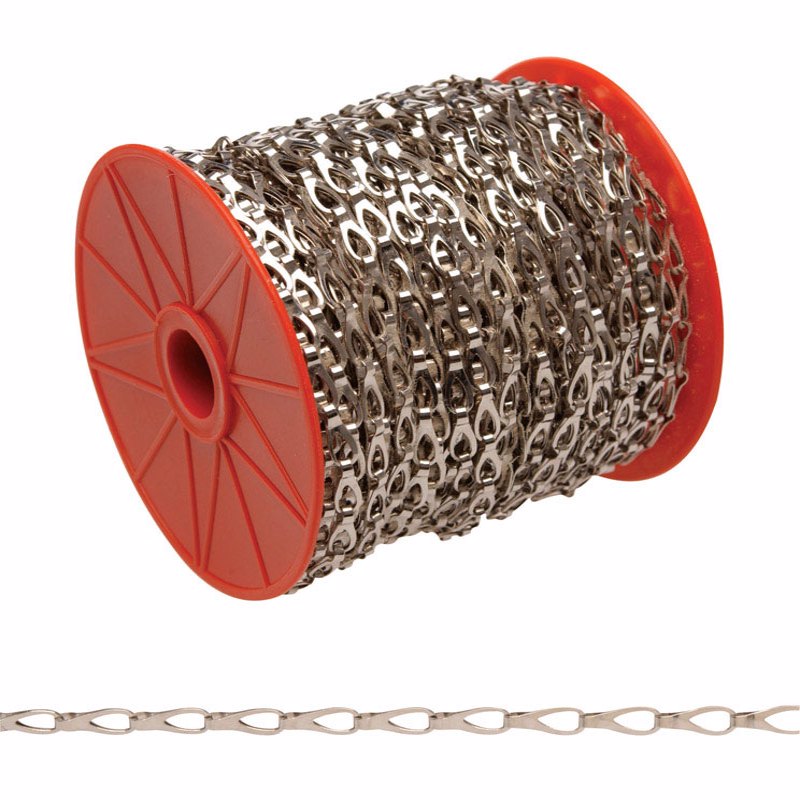 CAMPBELL - Campbell No. 2 Chrome Plated Silver Steel Hobby/Craft Sash Chain 0.016 in. D 164 ft.