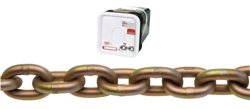 CAMPBELL - Campbell 3/8 in. Oval Link Carbon Steel Transport Chain 3/8 in. D X 45 ft. L