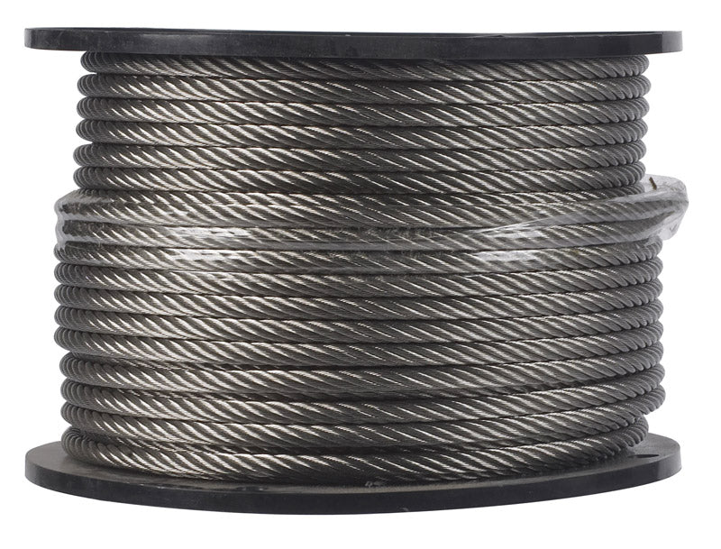 CAMPBELL CHAIN - Campbell Electro-Polish Stainless Steel 1/4 in. D X 250 ft. L Cable