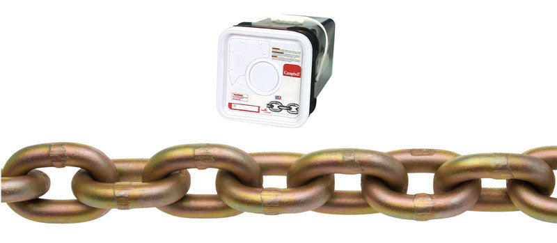 CAMPBELL - Campbell 1/4 in. Oval Link Carbon Steel Transport Chain 0.31 in. D X 65 ft. L