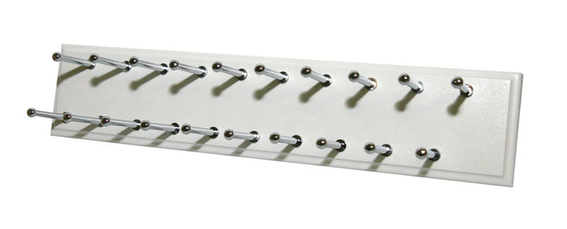 EASY TRACK - Easy Track 3 in. H X 2.5 in. W X 14 in. L Stainless Steel Sliding Tie Rack
