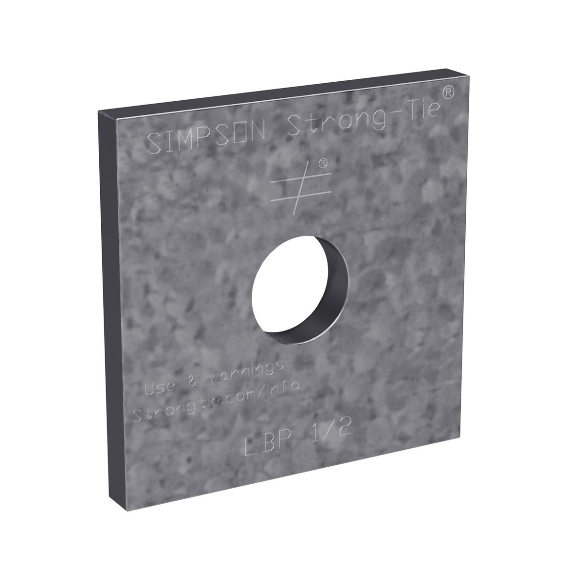 Simpson Strong-Tie 2 in. H X 0.1 in. W X 2 in. L Galvanized Steel Bearing Plate
