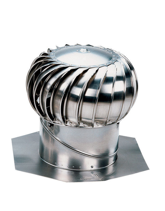 AIR VENT - Air Vent 17.8 in. H X 20 in. W X 20 in. L X 12 in. D Mill Aluminum Brace Turbine