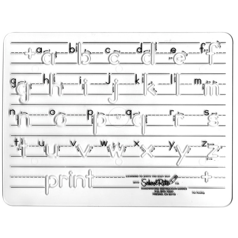 SCHOOL RITE - Handwriting Instruction Guide Template, Lowercase Manuscript