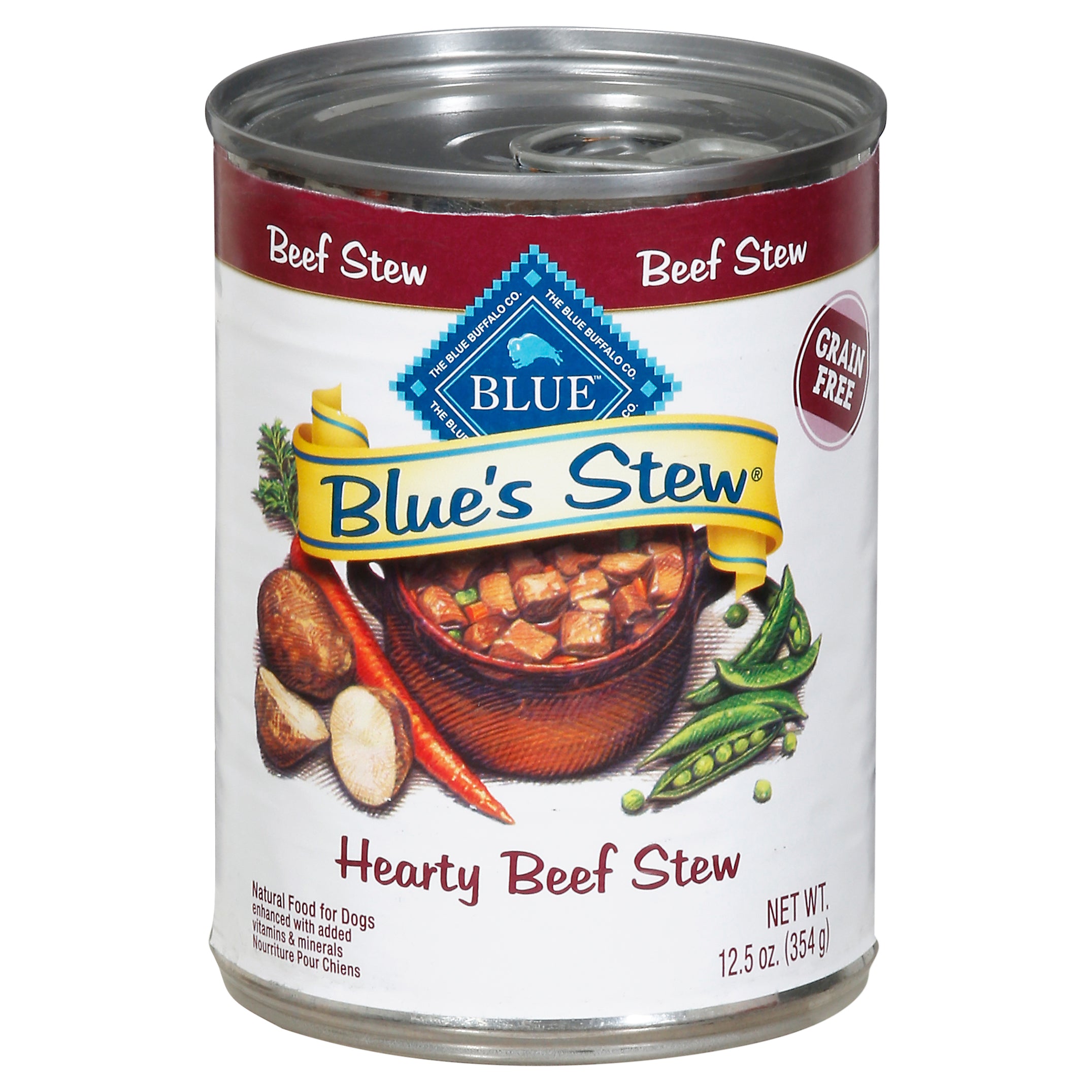 Blue Buffalo Blue's Stew Hearty Beef Stew Food for Dogs 12.5 oz - Case of 12